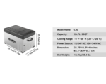 Портативен компресорен хладилник 30L – 12V / 24V / 220V | Охлаждане и замразяване навсякъде HAWEK - Image 7