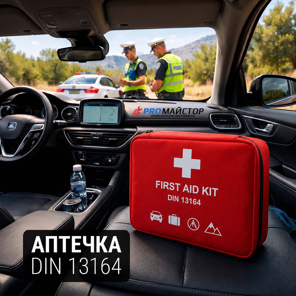 2 Комплект Авто Аптечка DIN 13164 – Заредена и Одобрена за Гърция и Европа - Image 1