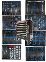 Професионален инструментален шкаф STAHLMAYER MECHANIC LINE – 293 части, 8 чекмеджета