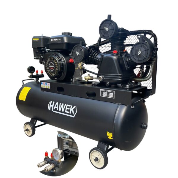Бензинов компресор за 2ъздух 100 л 7.5HP HAWEK