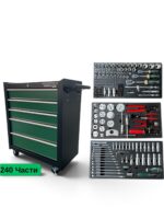 Шкаф с инструменти – 240 части, 5 чекмеджета ROCKFORCE