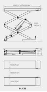 Високоповдигащ Ножичен Подемник 3.5 тона за вкопаване ROCKFORCE - Image 2